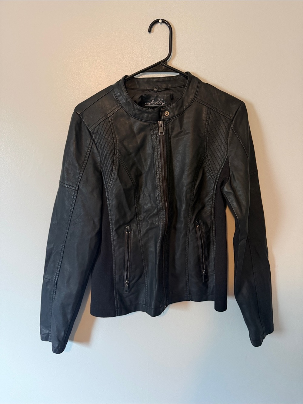 Selby Women's Black Faux Leather Moto Jacket